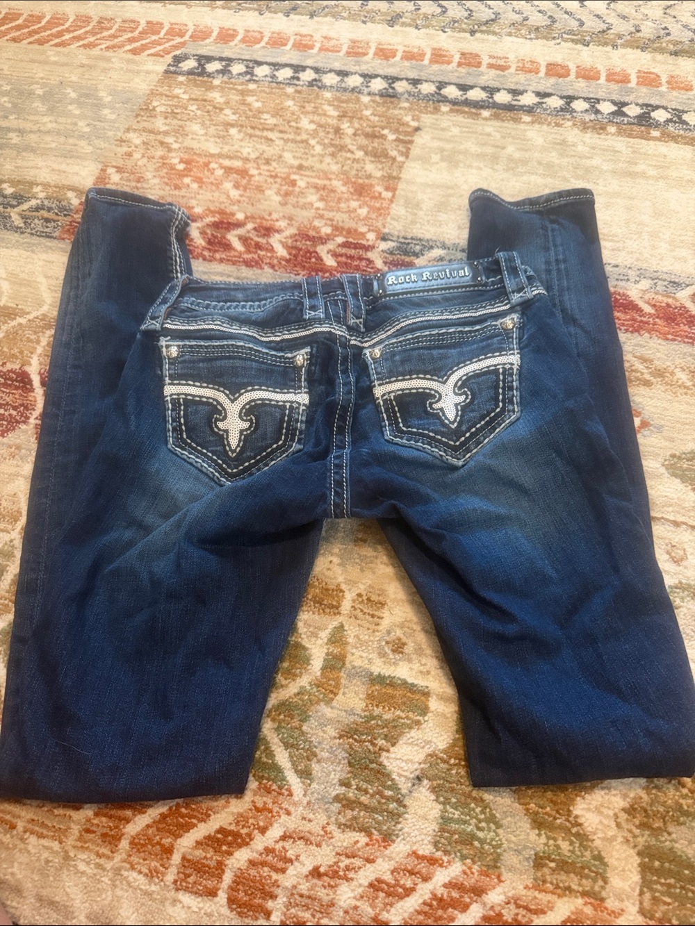 Rock Revival Women's Dark Blue Denim Skinny Jeans Size 26